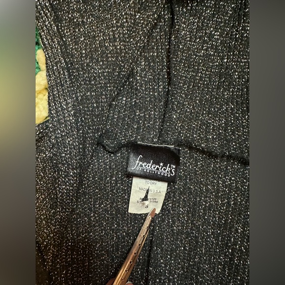 Frederick’s of Hollywood sparkle lurex mini with hood - Picture 3 of 5